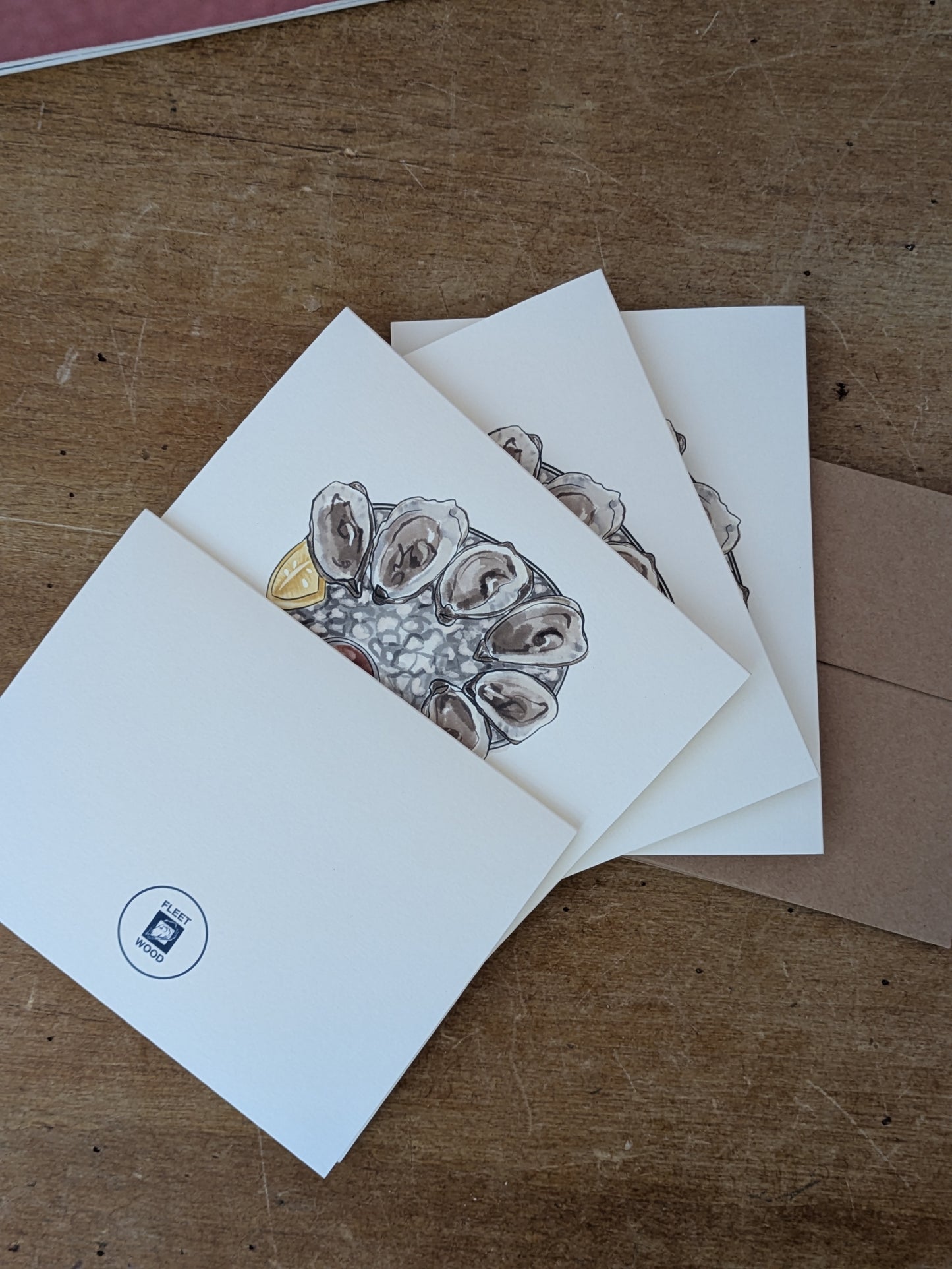 Everyday Illustrated Notecards, Set of 4 with Envelopes