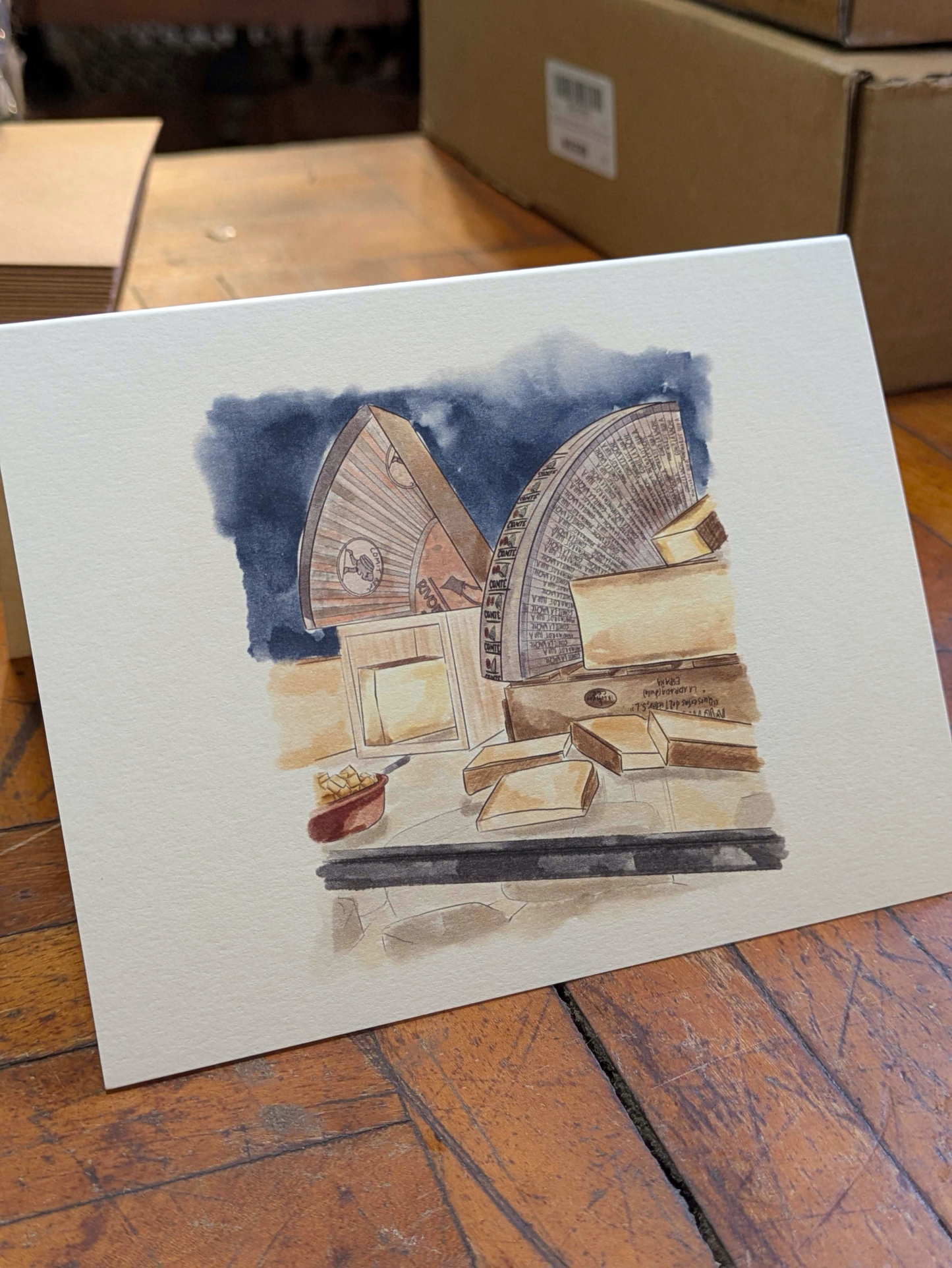 Everyday Illustrated Notecards, Set of 4 with Envelopes