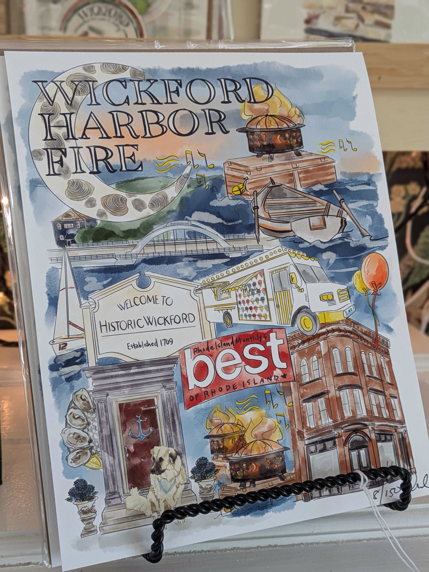 Limited Edition | Wickford Harbor Fire 2025 | Official Art Print