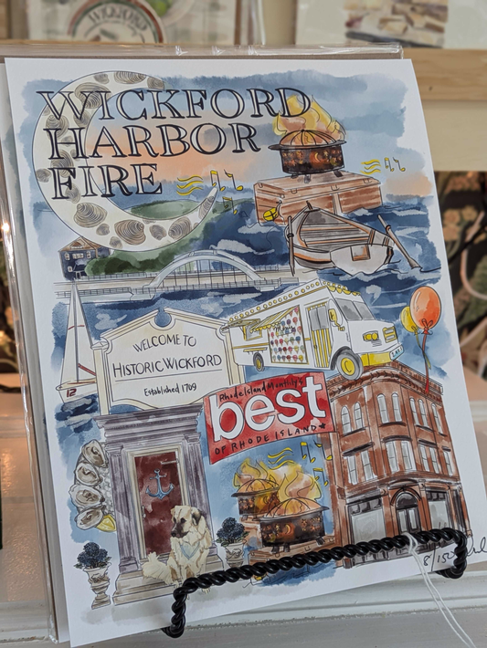 Limited Edition | Wickford Harbor Fire 2025 | Official Art Print